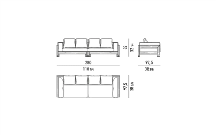 Upholstered Outdoor Sofa